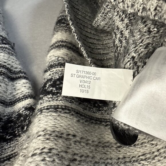 Banana Republic Cardigan Mens M Striped Shawl Collar Merino Wool Blend Grandpa - Picture 11 of 12